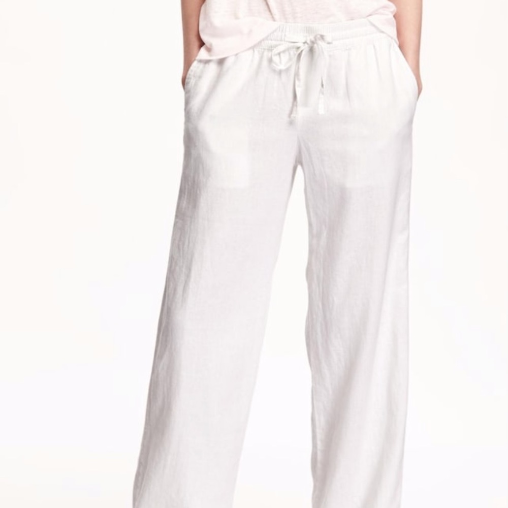 white canvas pants